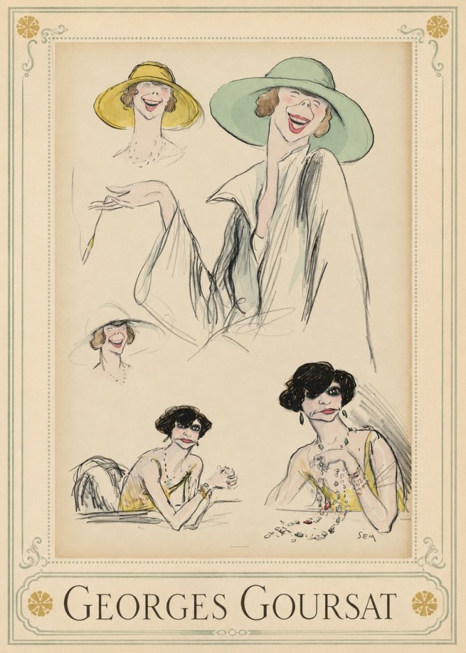 Georges Goursat Elegant Parisian Caricatures No1 - Affiche