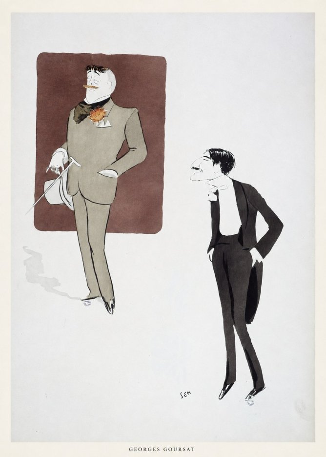 Georges Goursat High Society Caricature No4 - Affiche