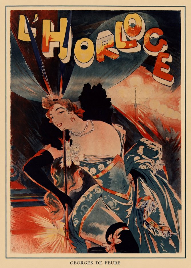 Georges de Feure L'horloge III No4 - Affiche
