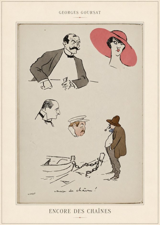 Georges Goursat Encore Des Chaînes! No4 - Affiche