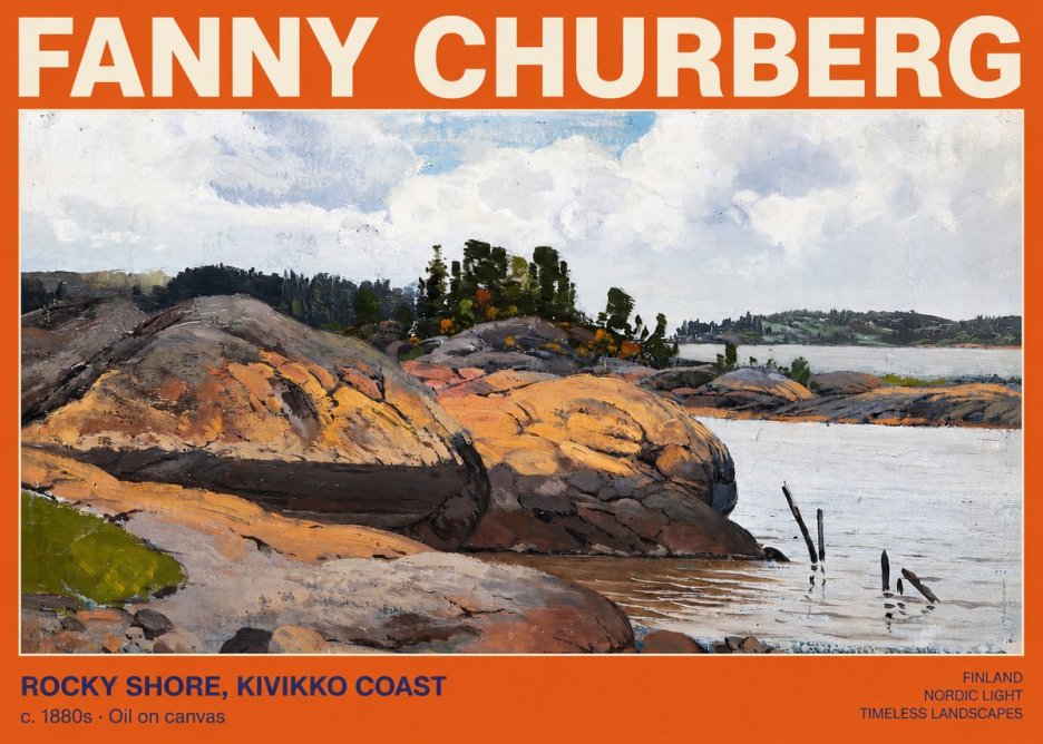 Fanny Churberg Rocky Shore · Kivikko Coast No2 - Affiche