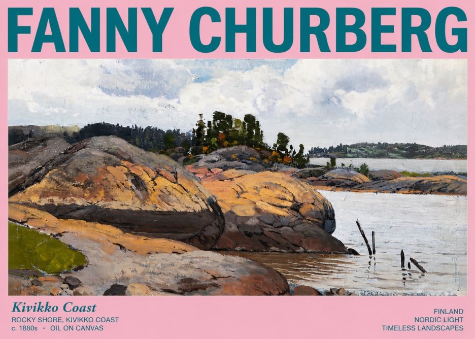 Fanny Churberg Rocky Shore · Kivikko Coast No3 - Affiche