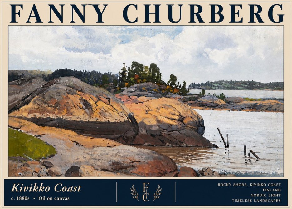 Fanny Churberg Rocky Shore · Kivikko Coast No4 - Affiche