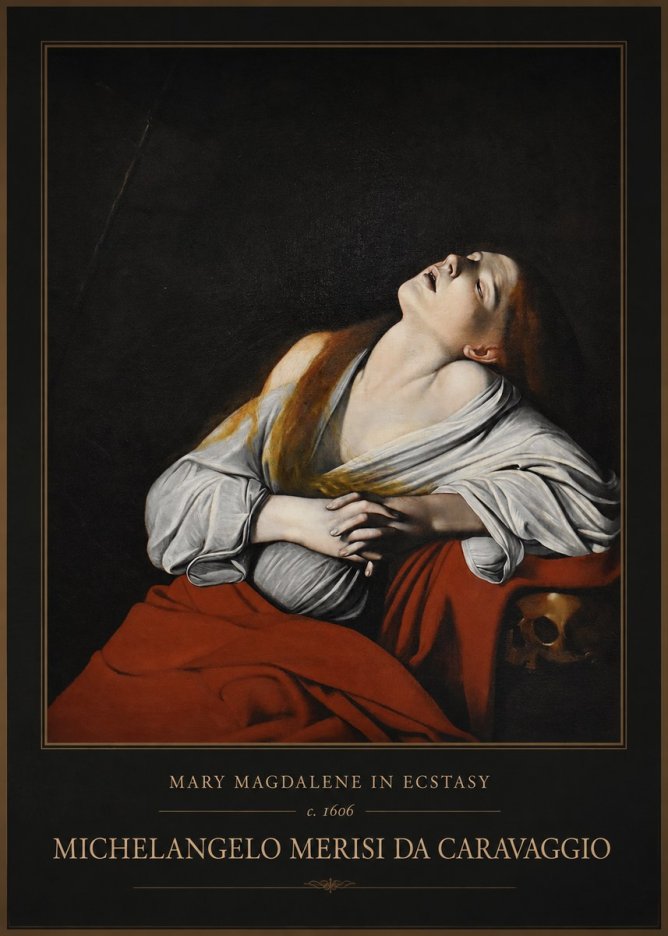 Michelangelo Merisi da Caravaggio Mary Magdalene in Ecstasy No1 - Affiche