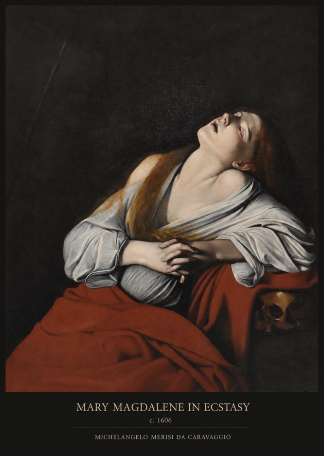 Michelangelo Merisi da Caravaggio Mary Magdalene in Ecstasy No5 - Affiche