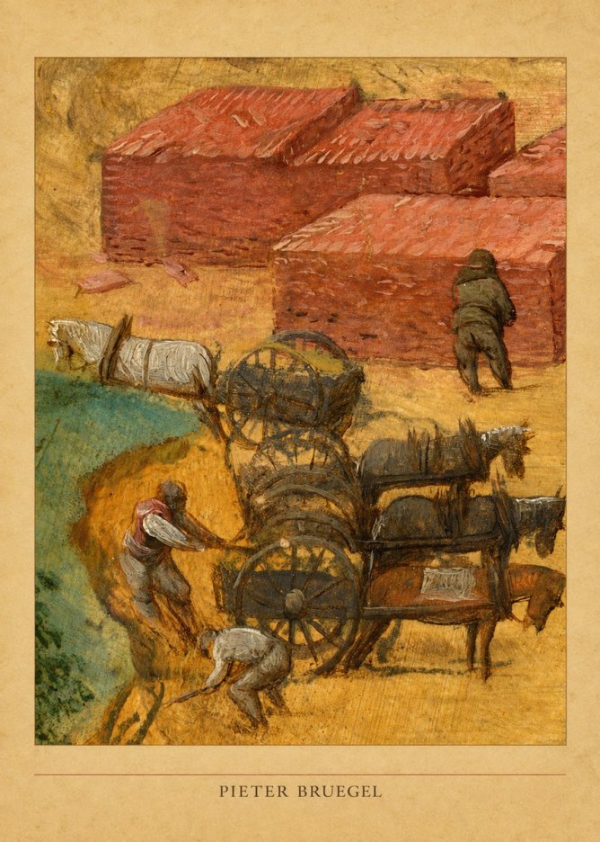 Pieter Bruegel The Brickmakers No5 - Affiche