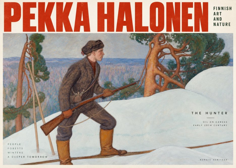 Pekka Halonen The Hunter No2 - Affiche