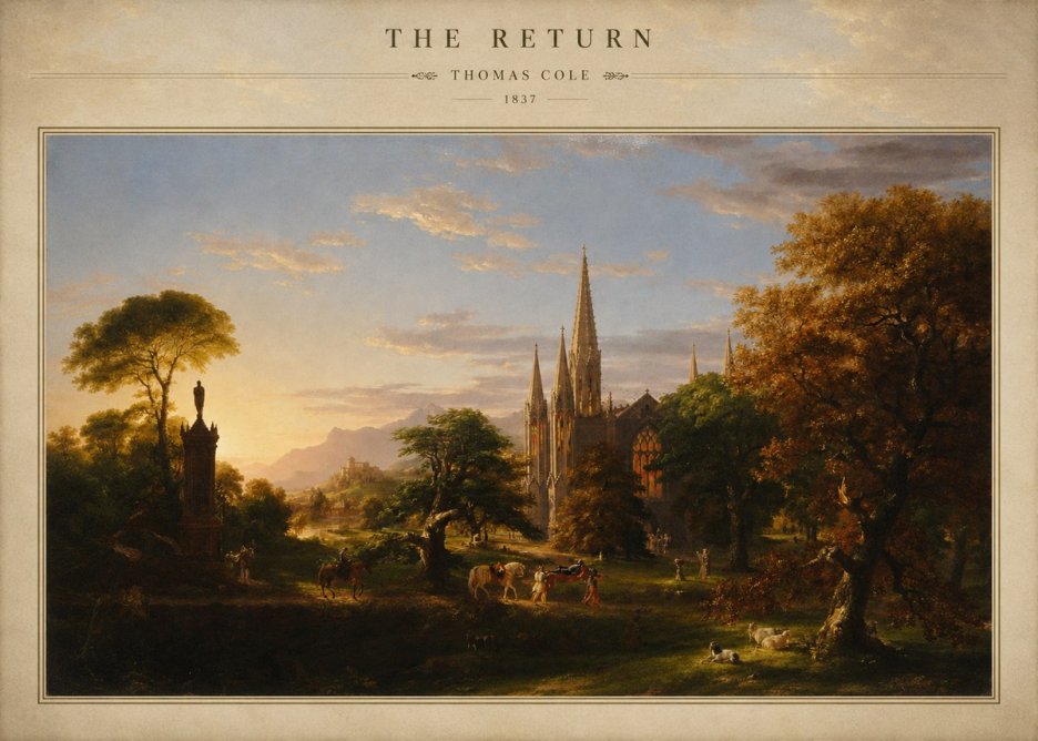 Thomas Cole The Return III No3 - Affiche