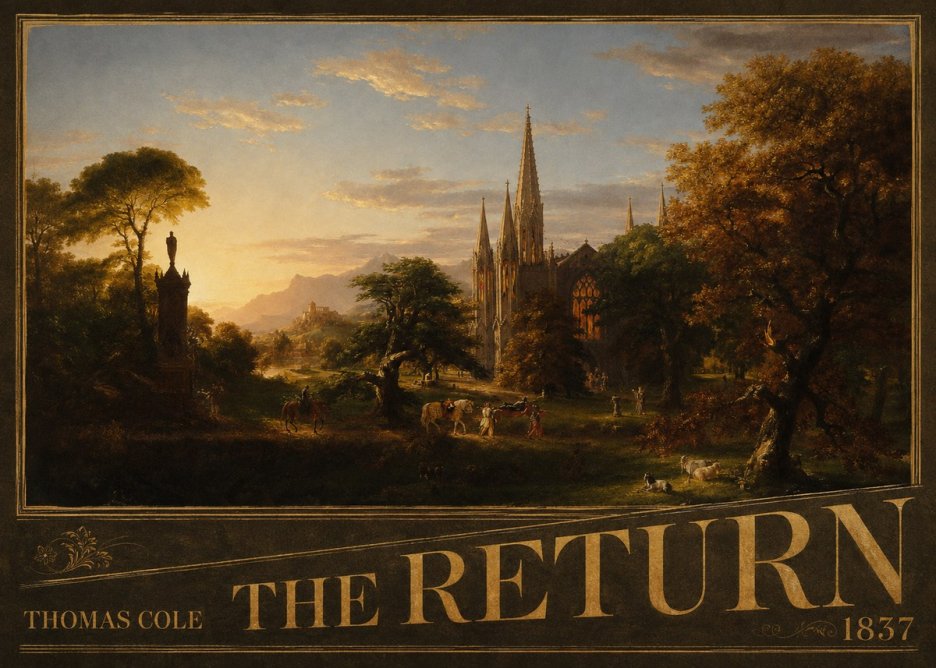 Thomas Cole The Return III No5 - Affiche