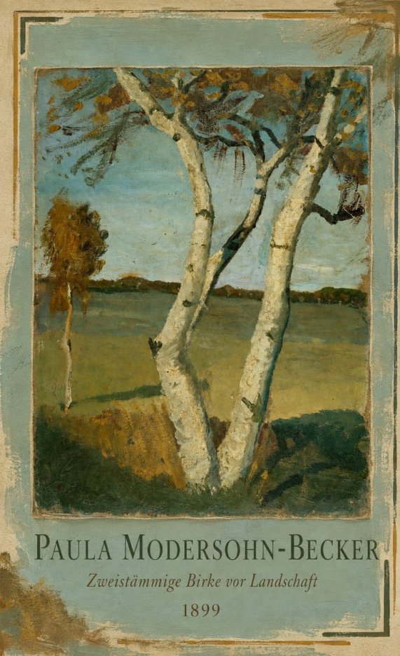 Paula Modersohn-Becker Zweistämmige Birke Vor Landschaft No1 - Affiche