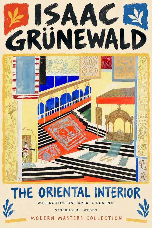 Isaac Grünewald The Oriental Interior No5 - Affiche