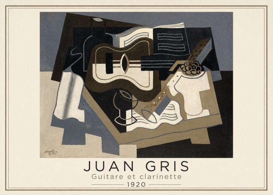 Juan Gris Guitare Et Clarinette No3 - Affiche