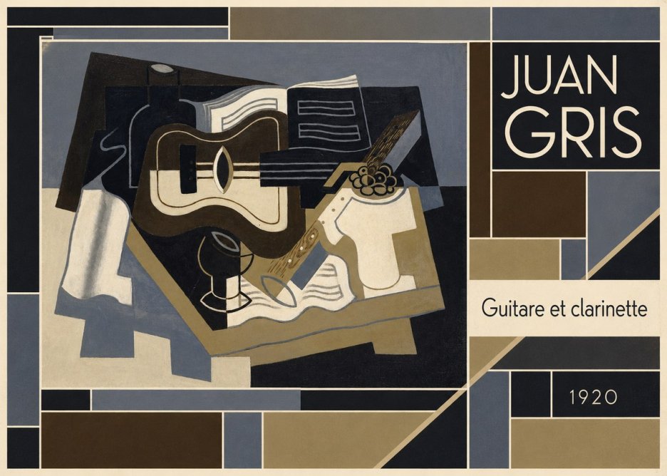 Juan Gris Guitare Et Clarinette No5 - Affiche