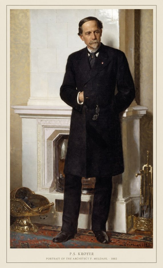 P.S. Krøyer Portrait of the Architect F. Meldalh No6 - Affiche