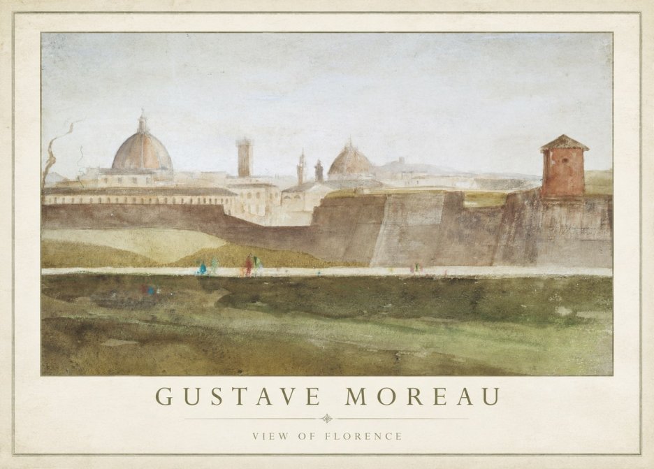 Gustave Moreau View of Florence No1 - Affiche