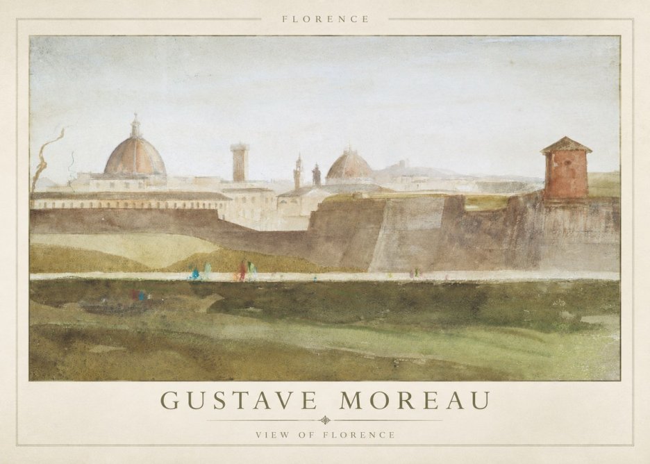 Gustave Moreau View of Florence No2 - Affiche