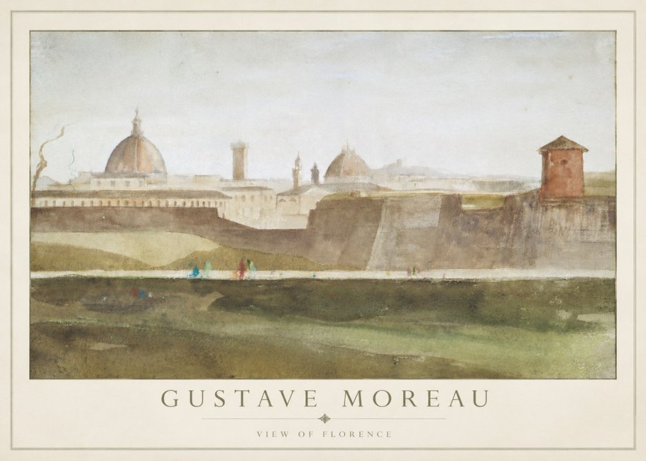 Gustave Moreau View of Florence No3 - Affiche