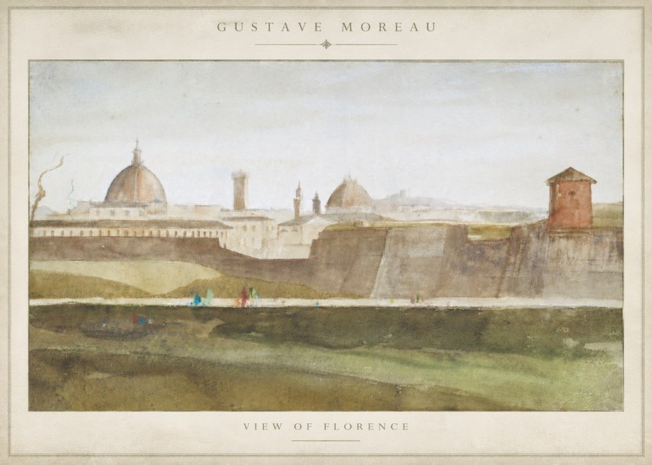 Gustave Moreau View of Florence No5 - Affiche