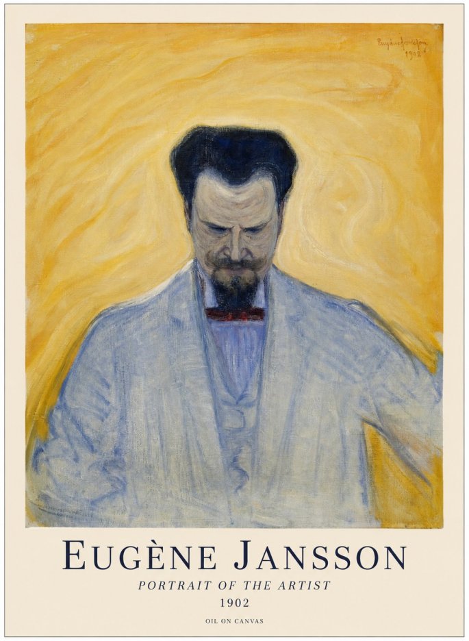 Eugène Jansson Portrait of the Artist II No1 - Affiche
