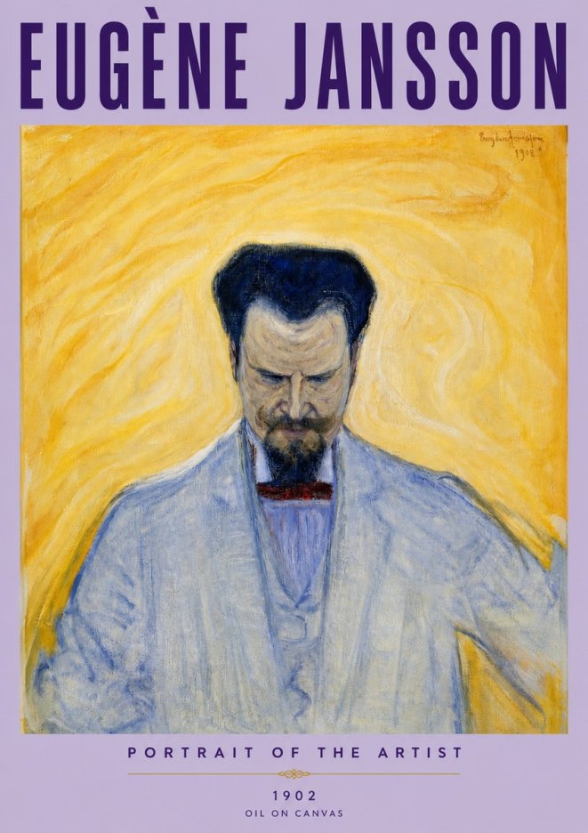 Eugène Jansson Portrait of the Artist II No4 - Affiche