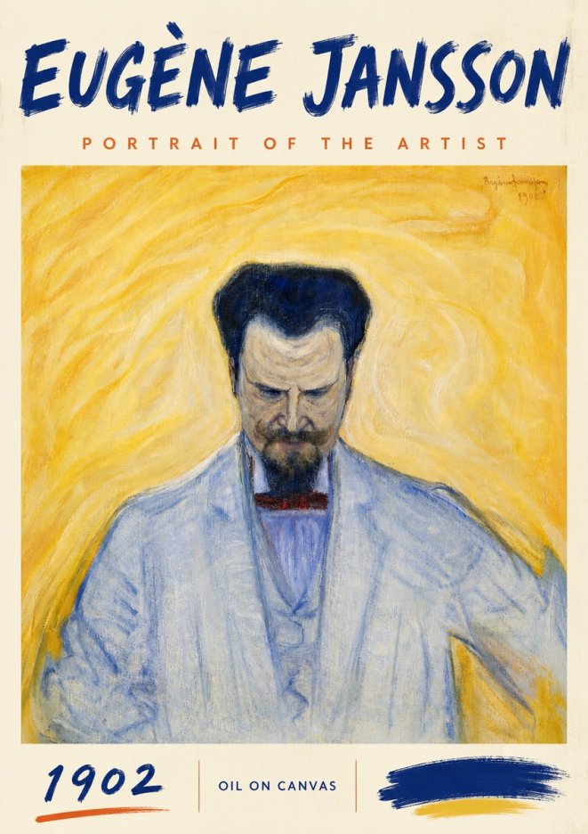 Eugène Jansson Portrait of the Artist II No6 - Affiche