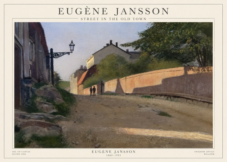 Eugène Jansson Street in the Old Town No1 - Affiche