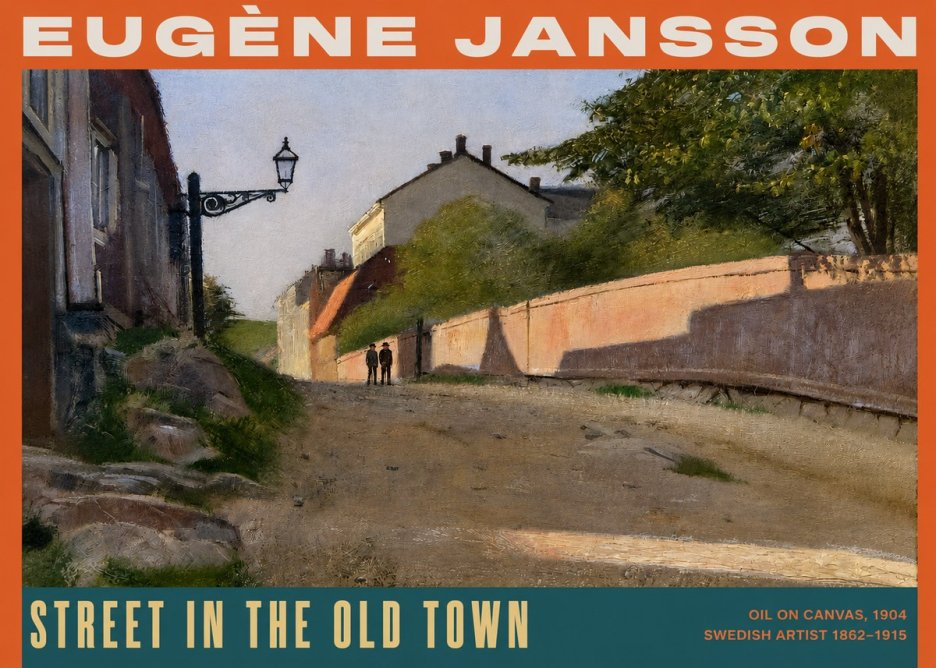 Eugène Jansson Street in the Old Town No2 - Affiche