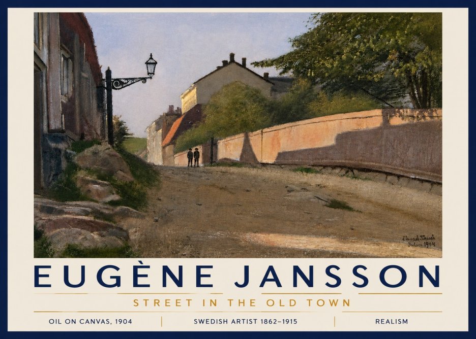 Eugène Jansson Street in the Old Town No5 - Affiche