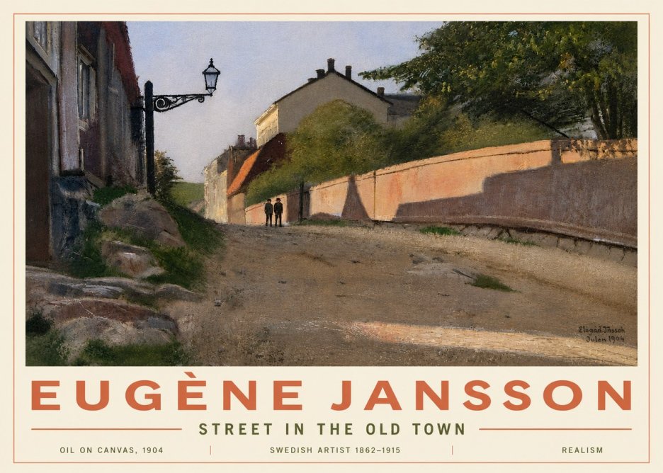 Eugène Jansson Street in the Old Town No6 - Affiche