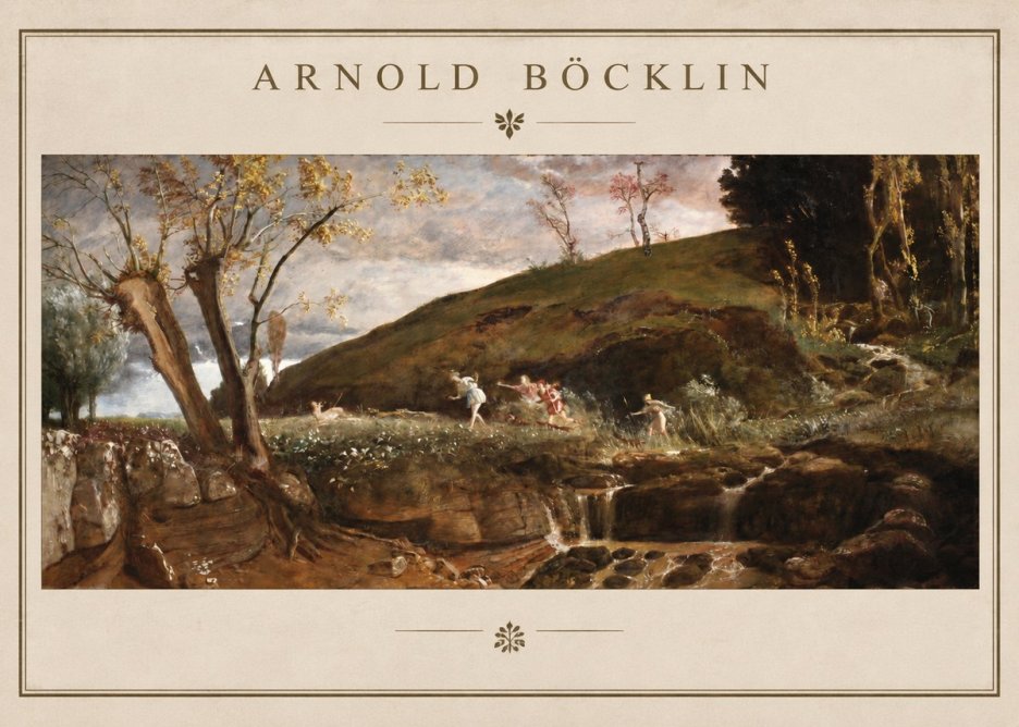 Arnold Böcklin Nymphs and Satyr No2 - Affiche