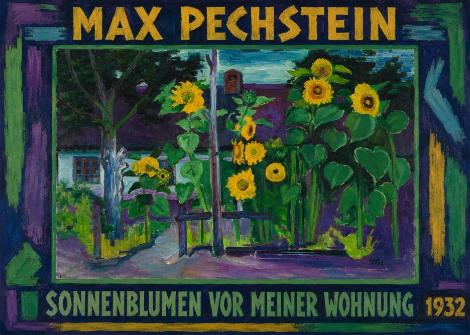 Max Pechstein Sonnenblumen Vor Meiner Wohnung No1 - Affiche