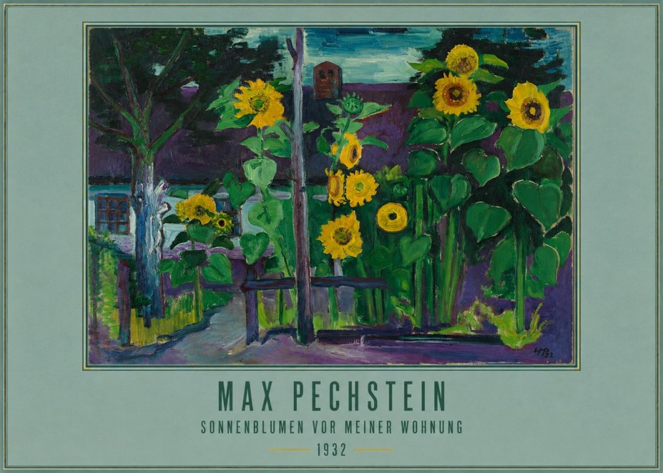 Max Pechstein Sonnenblumen Vor Meiner Wohnung No2 - Affiche