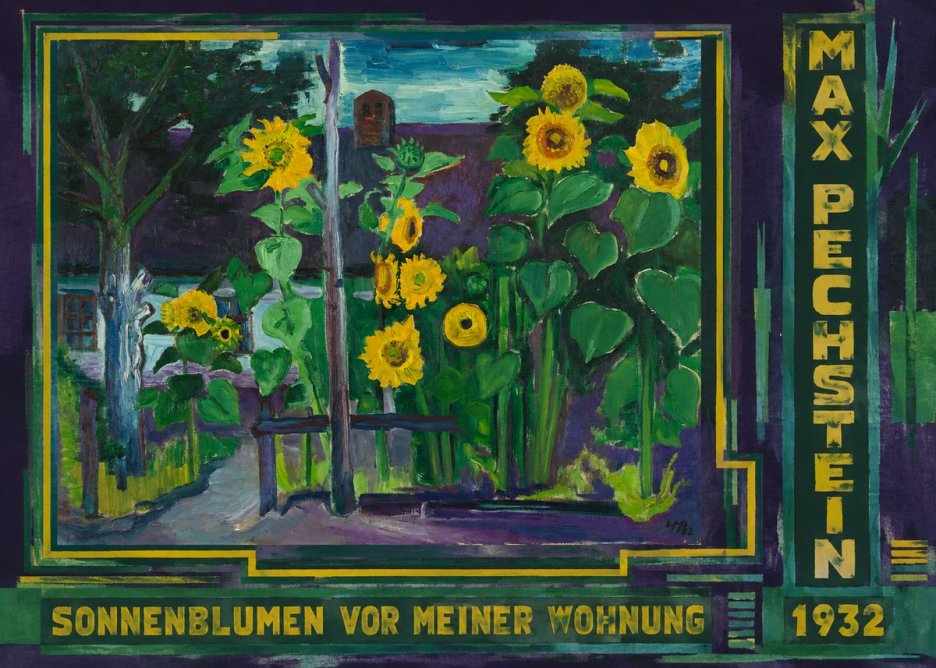 Max Pechstein Sonnenblumen Vor Meiner Wohnung No3 - Affiche