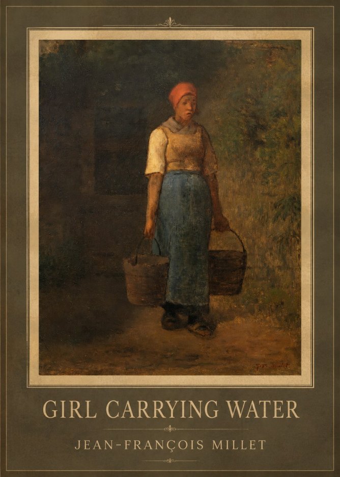 Jean-François Millet Girl Carrying Water No1 - Affiche
