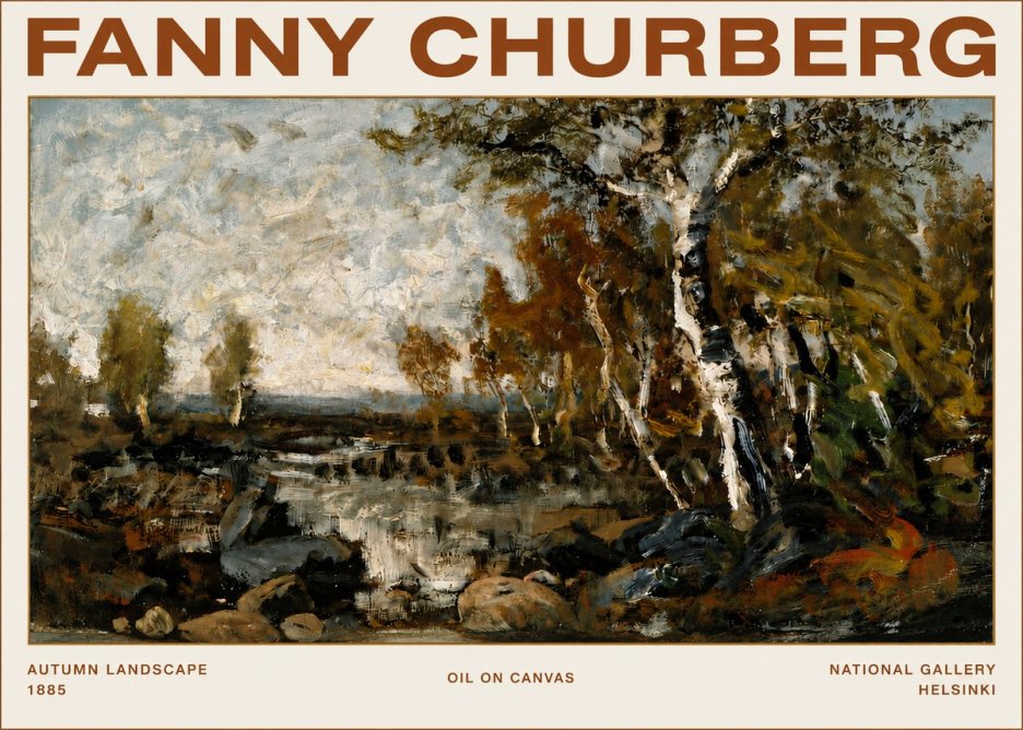 Fanny Churberg Autumn Landscape No3 - Affiche