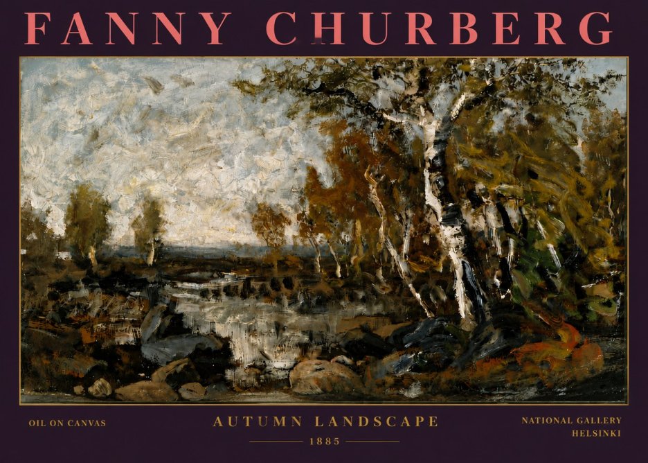 Fanny Churberg Autumn Landscape No6 - Affiche