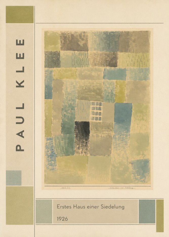 Paul Klee Erstes Haus Einer Siedelung No2 - Affiche