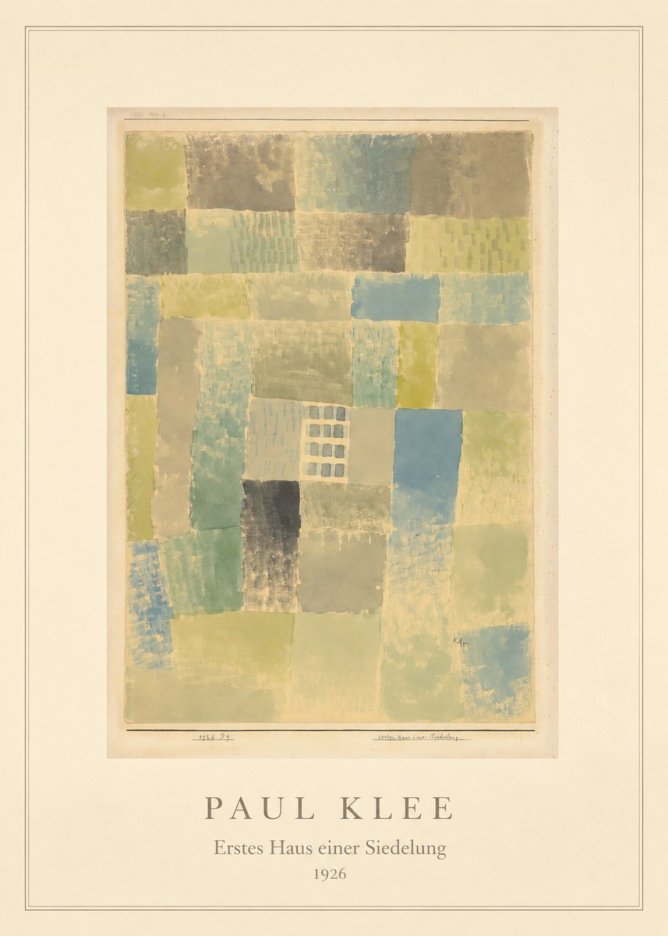 Paul Klee Erstes Haus Einer Siedelung No4 - Affiche