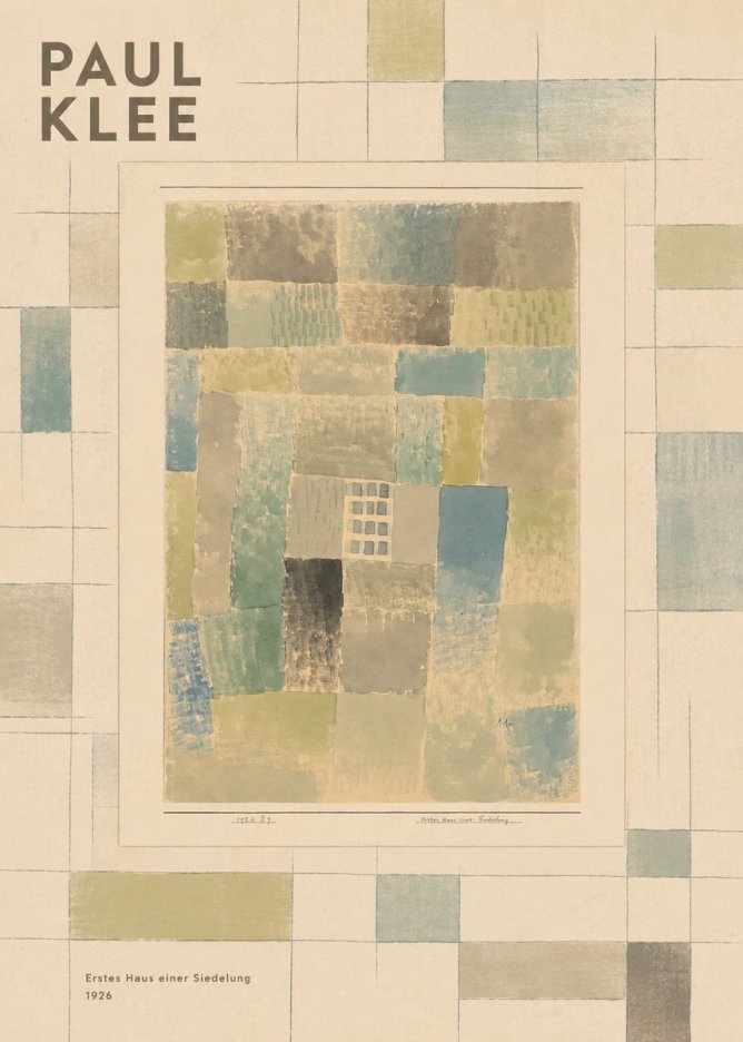 Paul Klee Erstes Haus Einer Siedelung No5 - Affiche