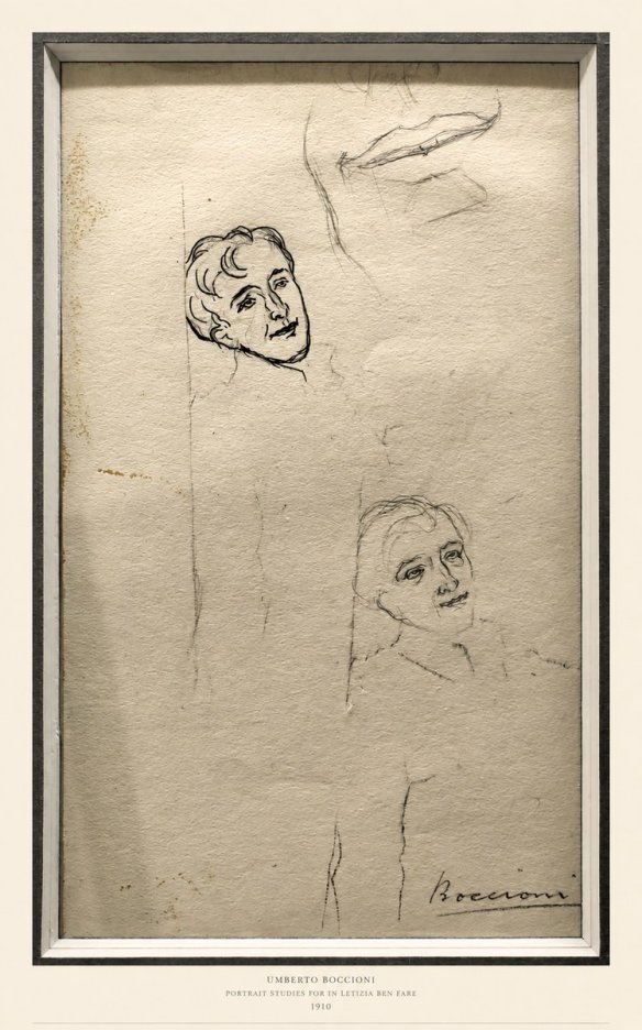 Umberto Boccioni Portrait Studies for in Letizia Ben Fare No6 - Affiche
