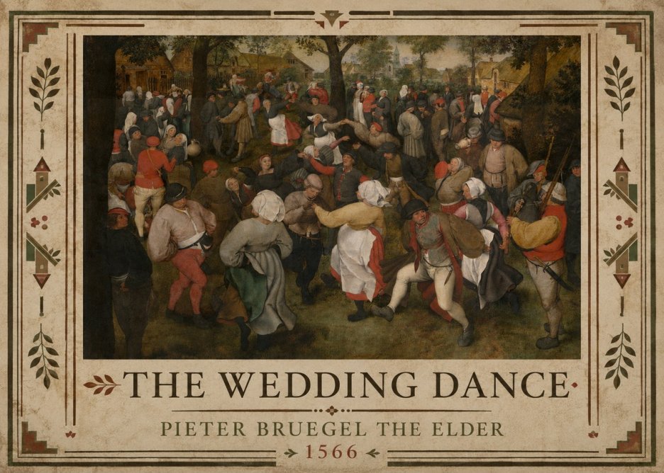Pieter Bruegel The Wedding Dance II No2 - Affiche