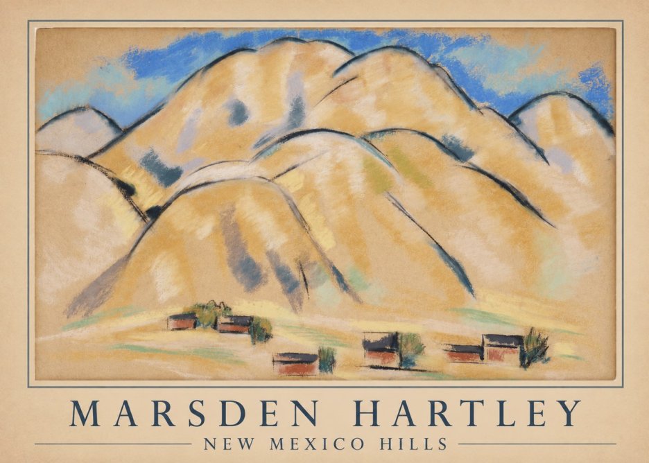 Marsden Hartley New Mexico Hills No4 - Affiche
