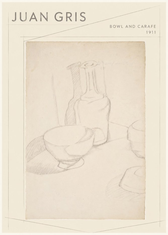 Juan Gris Bowl and Carafe No1 - Affiche
