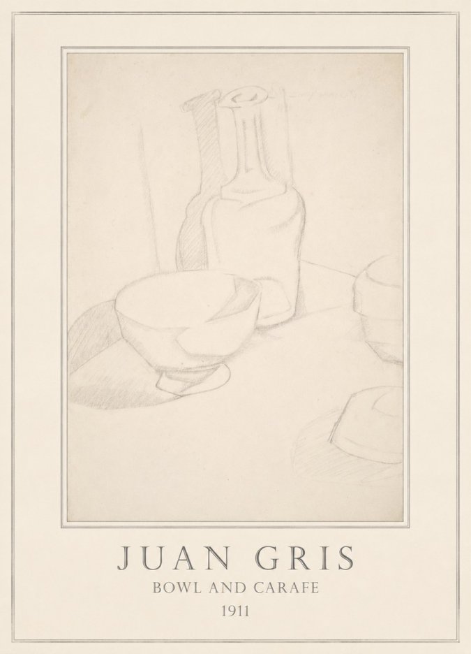 Juan Gris Bowl and Carafe No4 - Affiche