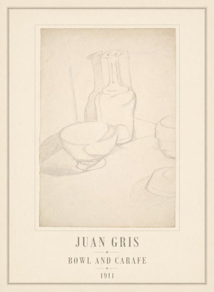 Juan Gris Bowl and Carafe No6 - Affiche