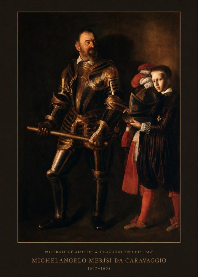 Michelangelo Merisi da Caravaggio Portrait of Alof De Wignacourt and His Page No4 - Affiche