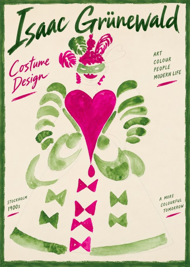 Isaac Grünewald Costume Design XVI No4 - Affiche