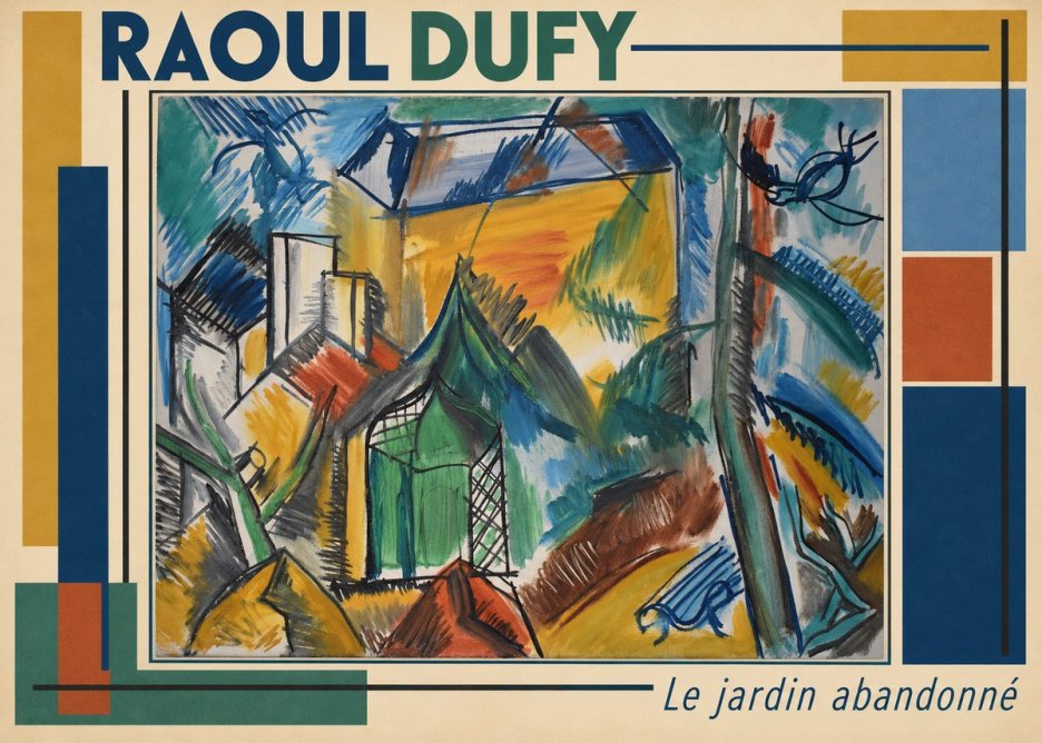 Raoul Dufy Le Jardin Abandonné No3 - Affiche