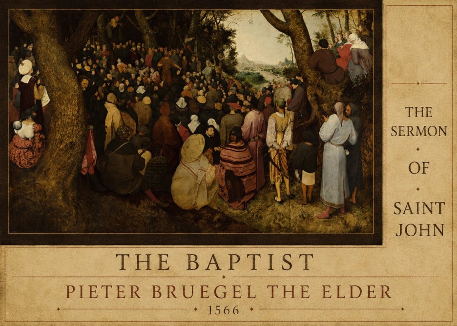 Pieter Bruegel The Sermon of Saint John the Baptist II No6 - Affiche