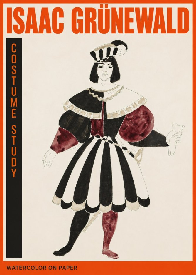 Isaac Grünewald Costume Study VIII No2 - Affiche